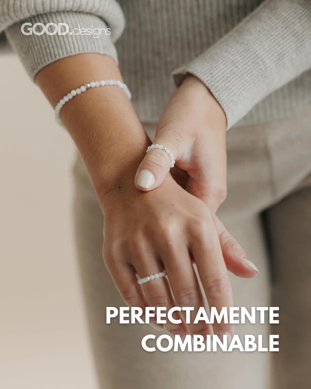 Detalle 1 de GD GOOD.designs Anillo antiestrés cuentas naturales
