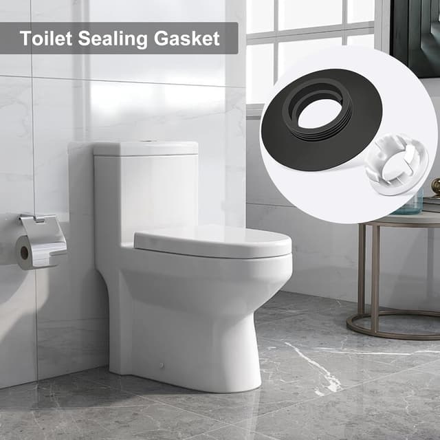 Detalle 2 de WENJION SV01967 Replacement Flush Valve Seal & Clip set (Black) for Ideal Standard Armitage Shanks cisterns