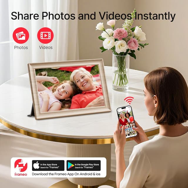 Detalle 2 de Frameo 10.1" WiFi digital photo frame 32GB