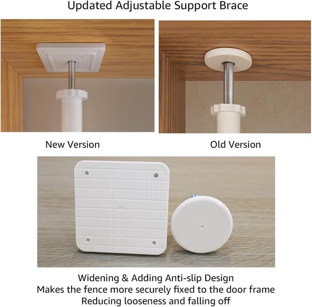 Detalle de unipaws 190 cm Extra Tall Pet Gate (Adjustable, Pressure Mounted) with Double Lock