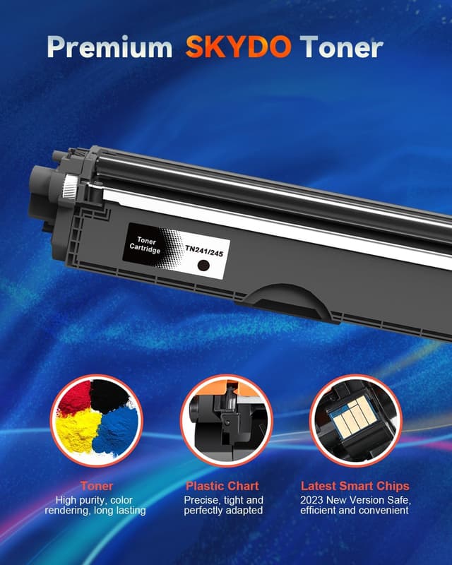 Detalle de Skydo Cartucce di toner compatibili Brother TN241/TN245 (4 pack: nero + ciano + magenta + giallo)
