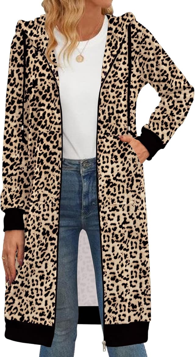 Detalle de Zeagoo Zip Up Hoodie Jacket, Oversized Fleece