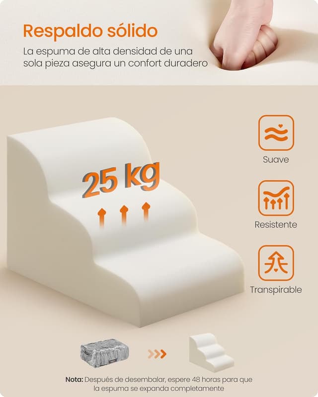 Thumbnail 3 de Feandrea Escalera para Perros de 3 Peldaños 43 cm