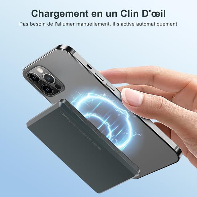 Thumbnail 2 de YISH Batterie Externe Mag-Safe 5000mAh