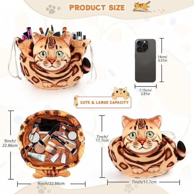 Detalle 2 de Trousse Trucchi Donna a forma di gatto