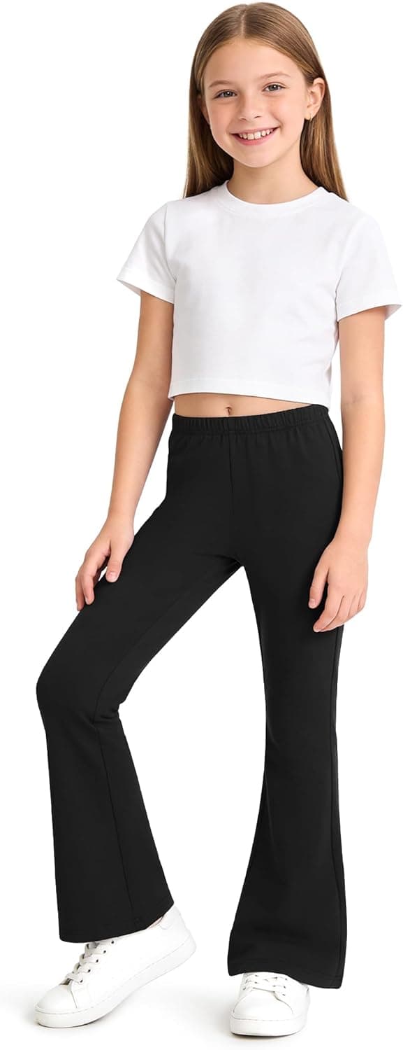 Detalle 2 de KEREDA Mädchen-Schlaghose Leggings im 3er-Pack aus Baumwolle – mit elastischem Bund