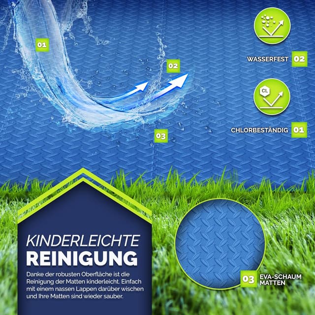 Thumbnail 3 de tillvex® Tapis de piscine 48 pièces 38,5 cm