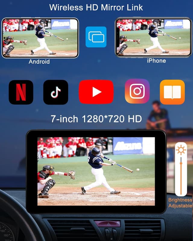 Detalle 2 de Wireless CarPlay Android Auto Screen 7-inch