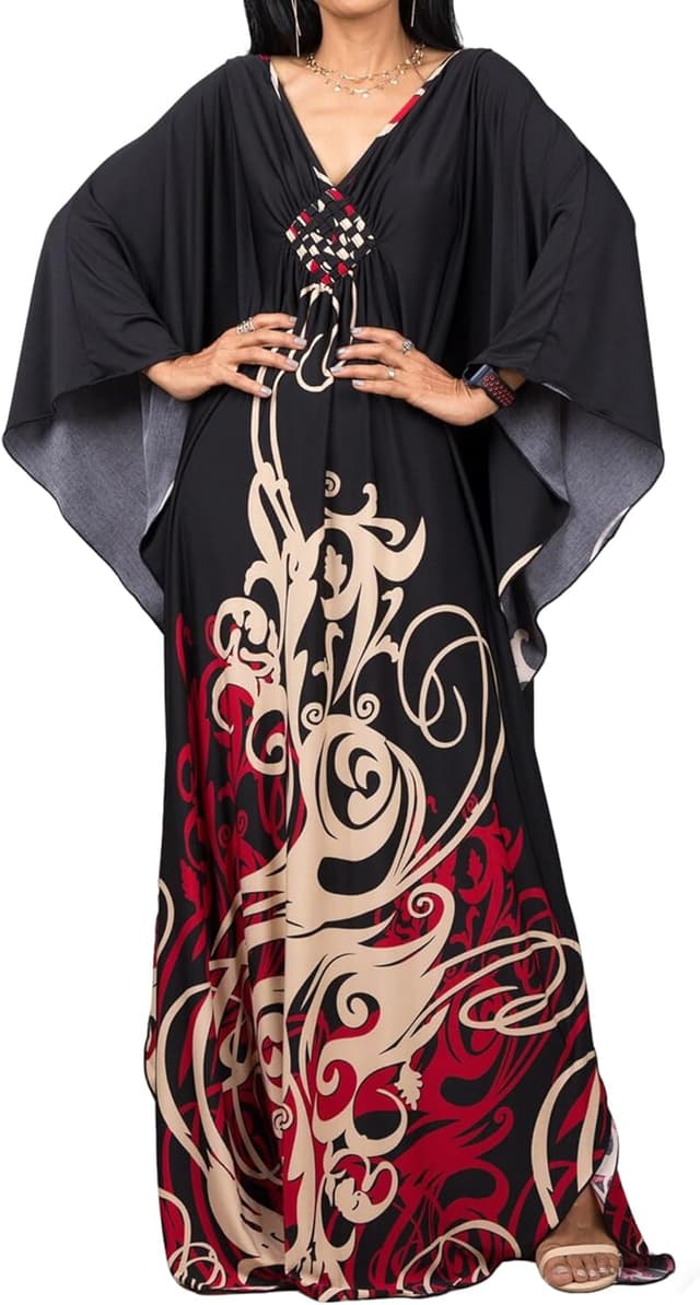 Thumbnail 6 de Bsubseach Women’s Ethnic Print Kaftan Beach Dress (Plus Size) Swimsuit Cover-Up