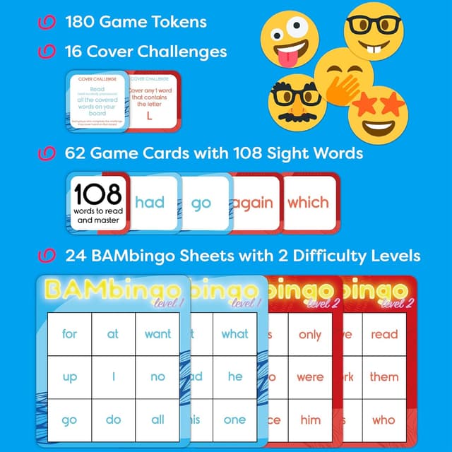 Thumbnail 5 de THE BAMBINO TREE Sight Word Bingo 108 🎲