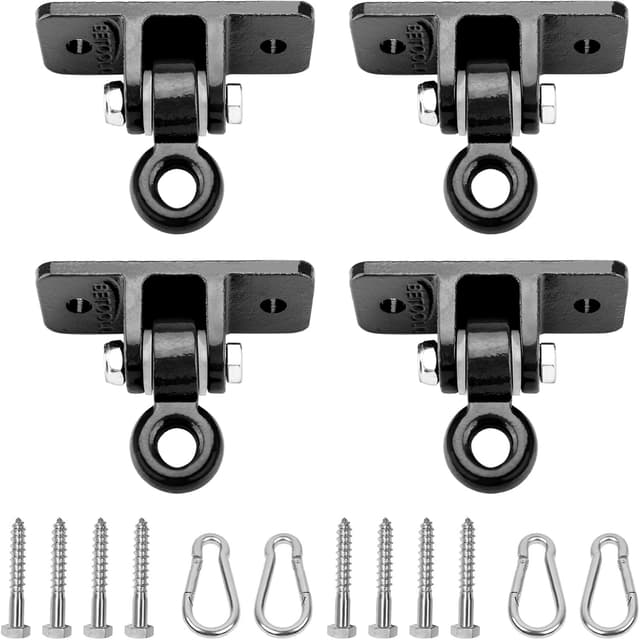 Detalle de BETOOLL Heavy Duty Swing Hangers (Set of 4) for Porch Swings, Trapeze & Yoga Seats