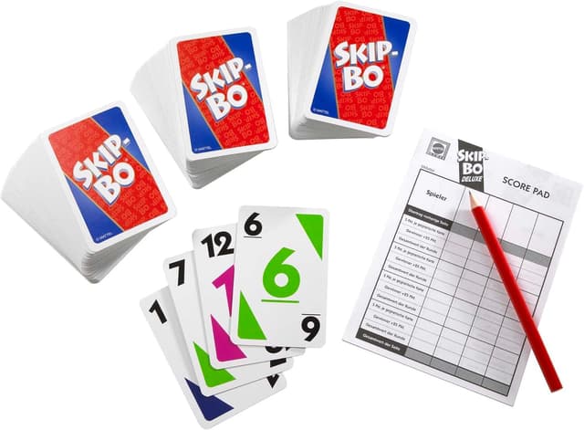 Detalle 1 de Mattel Games Skip-BO Deluxe Kartenspiel 30 Min 🎲