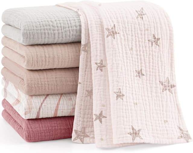 Imagen de bearmoss Muslin Squares 60x60 cm cotton burp cloths 👶 en OfertitasTOP