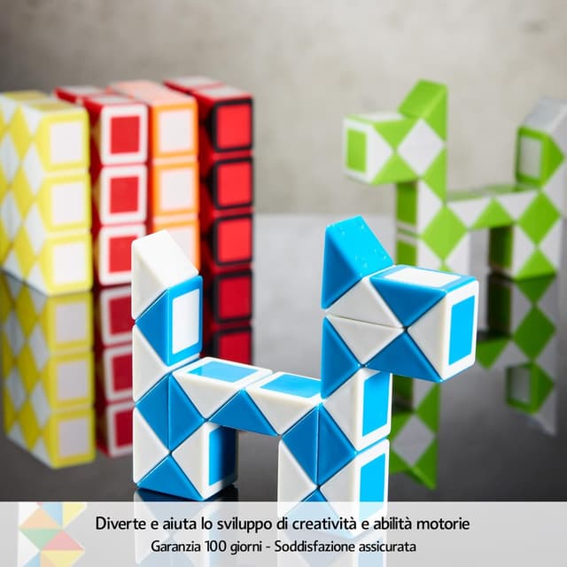 Detalle 2 de Magic Snake puzzle 24 blocchi CUBIDI