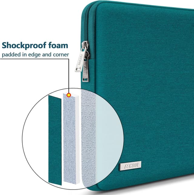 Thumbnail 3 de TECOOL Laptop-Tasche Hülle für 12,3–13" (Surface Pro / MacBook Air & Pro) – wasserabweisend, Teal