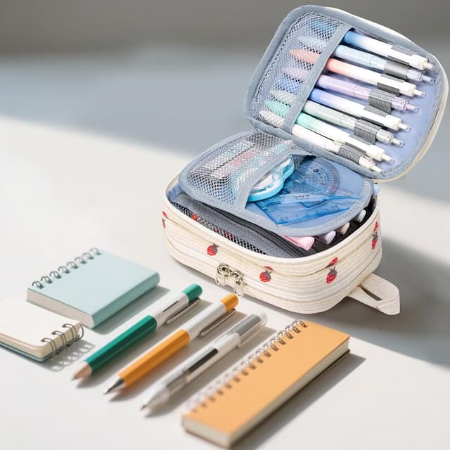 Thumbnail 6 de LEDAOU Federmäppchen 50 Stifte Erdbeerreis