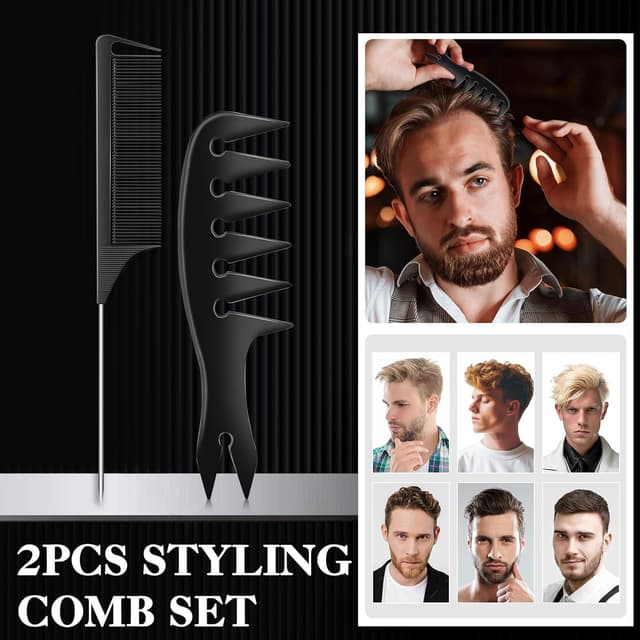 Thumbnail 4 de DUAIU 9 Pcs Hair Comb Set for Barbers