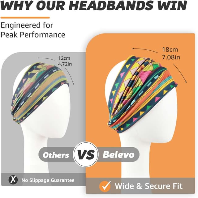 Detalle de BELEVO fascia capelli donna 18 cm