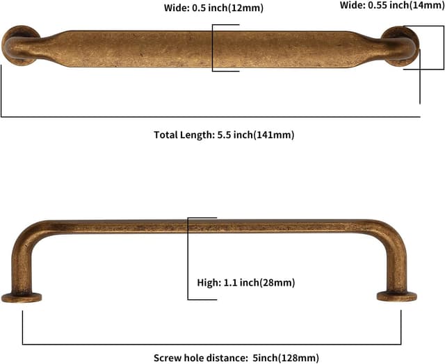 Thumbnail 6 de Amerdeco poignées de meuble rétro 128 mm