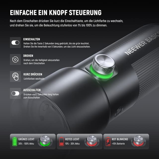 Thumbnail 4 de NEEWER FL10 Fotografie Taschenlampe 10W