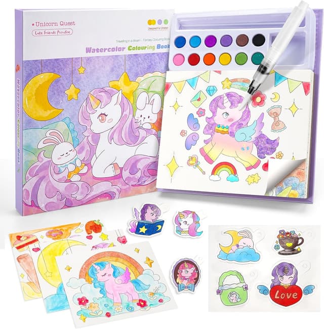 Detalle de Ybzegrd Water Colouring Book 12-colour Paint Set 🎨