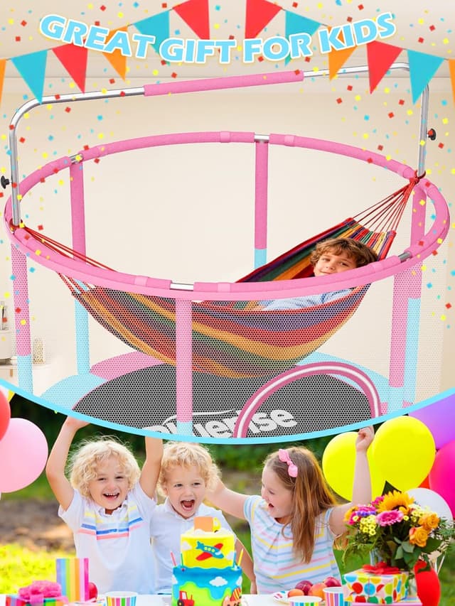 Thumbnail 5 de BLUERISE 60" Kids Trampoline with Hoop 60"