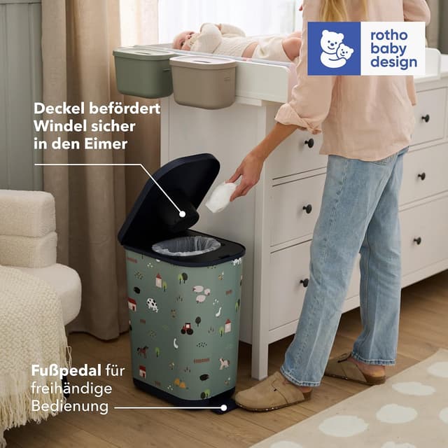 Thumbnail 3 de Rotho Babydesign YUMA geruchsdichter Windeleimer