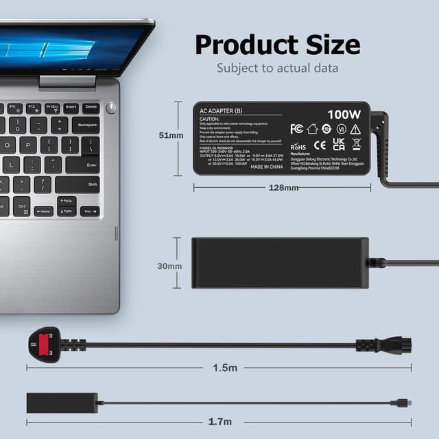 Thumbnail 6 de 100W USB‑C Laptop Charger – 100W Power Adapter