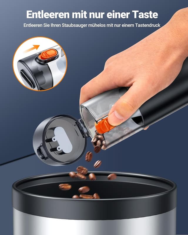 Detalle de SEALIGHT Handstaubsauger 32000 Pa (kabellos, 4-in-1) mit bürstenlosem Motor – dunkelgrau