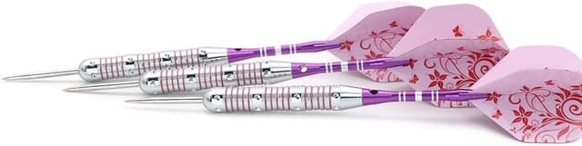 Detalle de CUESOUL Pink Mesdames – lot de 3 fléchettes acier 21 g avec accessoires en aluminium