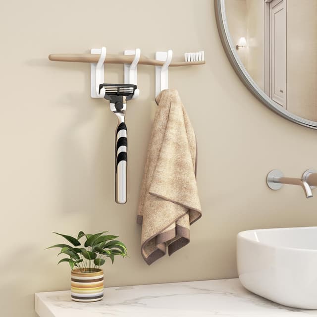 Detalle 1 de pickpiff Heavy Duty Adhesive Hooks, Hold 6kg