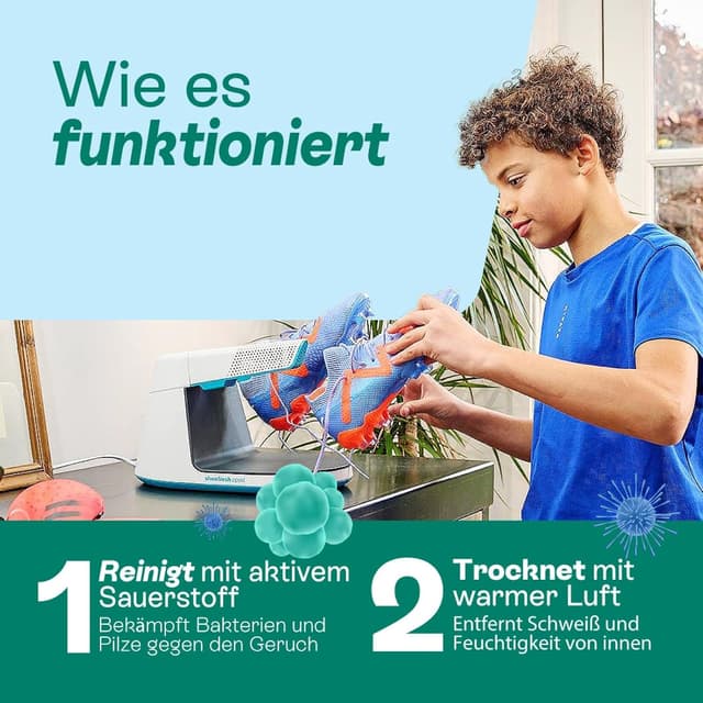 Detalle de Shoefresh Schuherfrischer & Schuhtrockner elektrisch – Stiefel-, Skischuhtrockner, Schuhdesinfektion und Handschuhtrockner