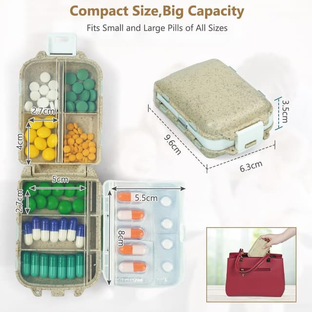 Thumbnail 1 de ACWOO Portapillole 3 strati 8 scomparti