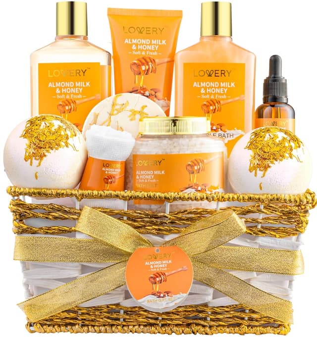 Imagen de 10-Pc Almond Milk & Honey Gift Basket en OfertitasTOP
