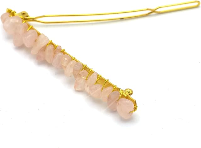 Detalle de Miracles Minéraux Bijoux Cheveux Barrette Quartz Rose