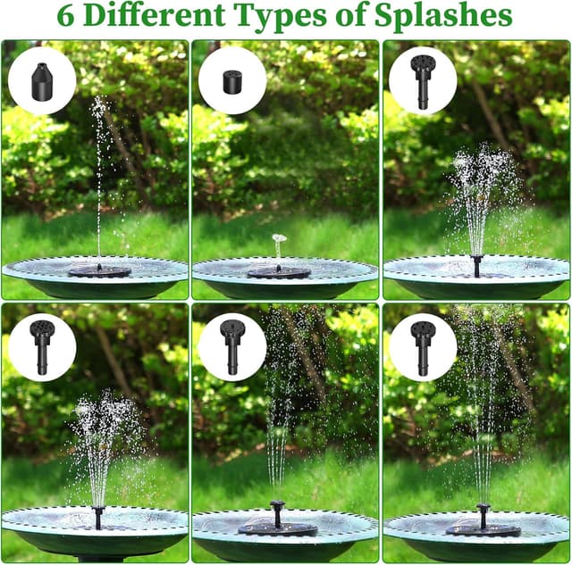 Detalle de AMZtime Solar Water Fountain 2.5W