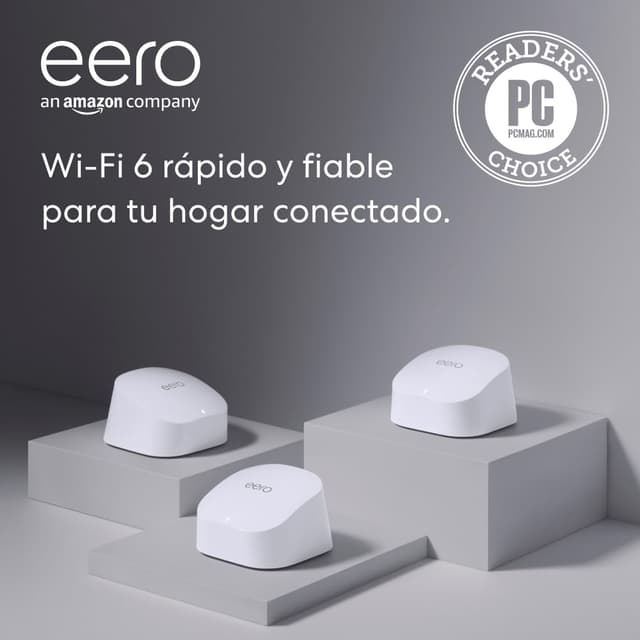 Detalle de eero 6 Wifi Mesh Router 📶 - Pack 3, 500 Mb/s, 420 m²