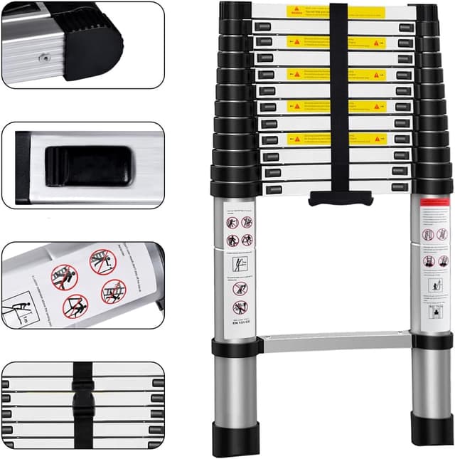 Detalle 2 de Escalera telescópica 5 metros aluminio