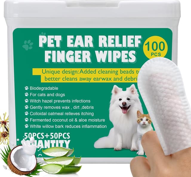 Detalle de HTU 100 XL Dog Ear Cleaning Wipes 3.15×1.77