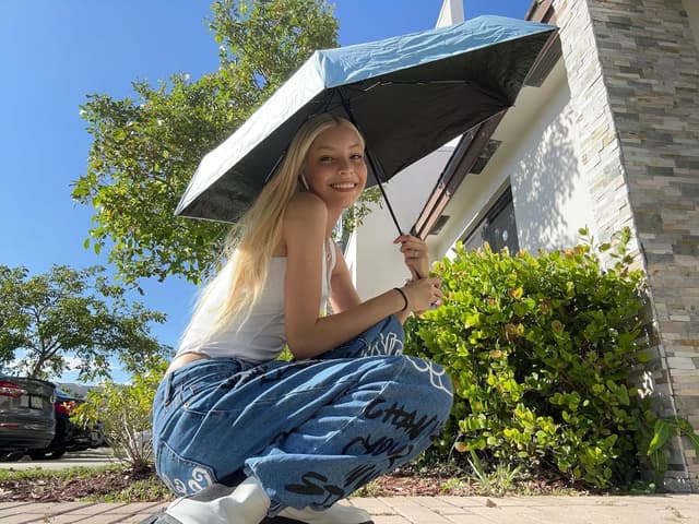 Detalle 2 de erised's bifrost Automatik Kompakt – tragbarer Anti-Rückprall Reise-Regenschirm mit UV-Schutz