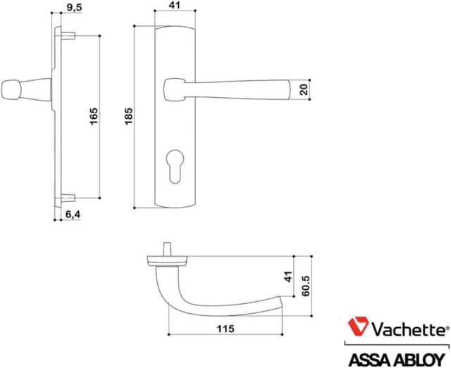 Thumbnail 5 de Vachette MUZE Poignée sur Plaque 195 mm