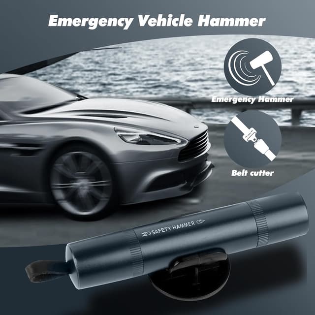 Thumbnail 6 de PUWOWYE 2 in 1 Gurtschneider Notfallhammer