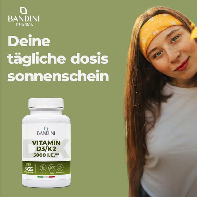 Detalle 2 de Bandini Vitamin D3 K2 365 Mikrotabletten 5000 IU