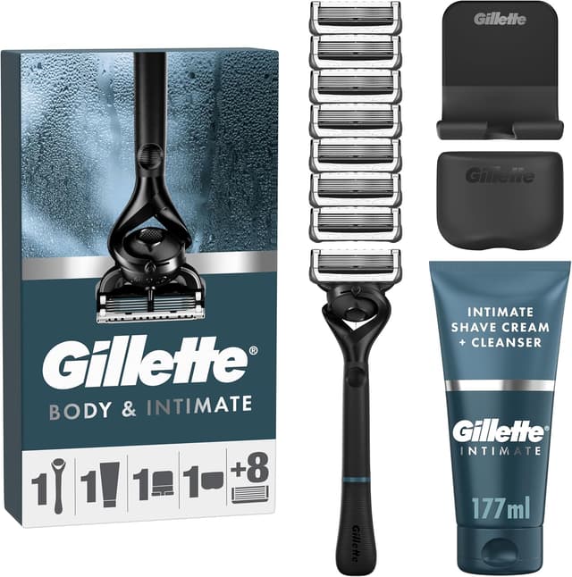 Detalle de Gillette Body & Intimate Men’s Razor Set for below-the-waist grooming