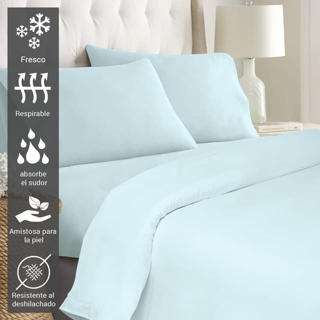 Thumbnail 1 de Pizuna Funda Nórdica Bebe Azul 225x210 Algodón Satinado🛏️