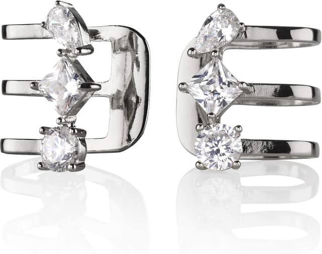 Detalle de Namana orecchini ad a clip avvolgenti per orecchio non forato con zirconi cubici