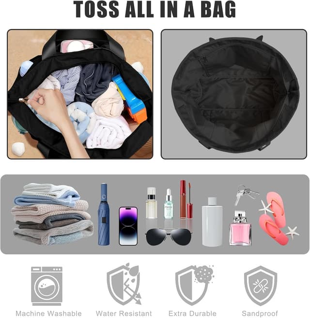 Detalle de flintronic Borsa Mare Grande Donna impermeabile con rete e tasche, per spiaggia e piscina