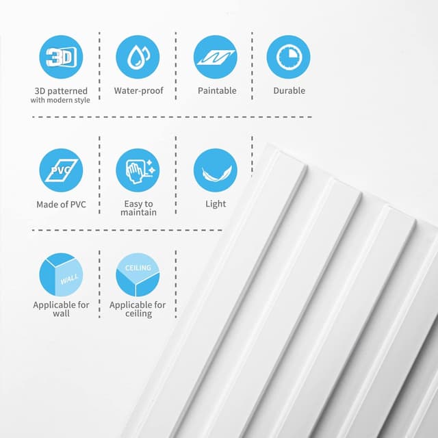 Thumbnail 5 de Art3d Slat Wall Panel 12 tiles, 19.7 in 📐