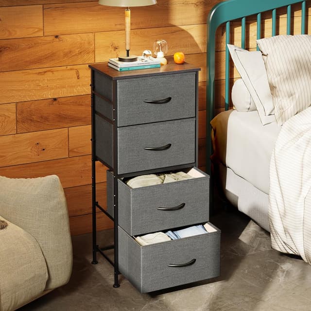 Detalle 2 de WLIVE dresser with 4 drawers storage tower