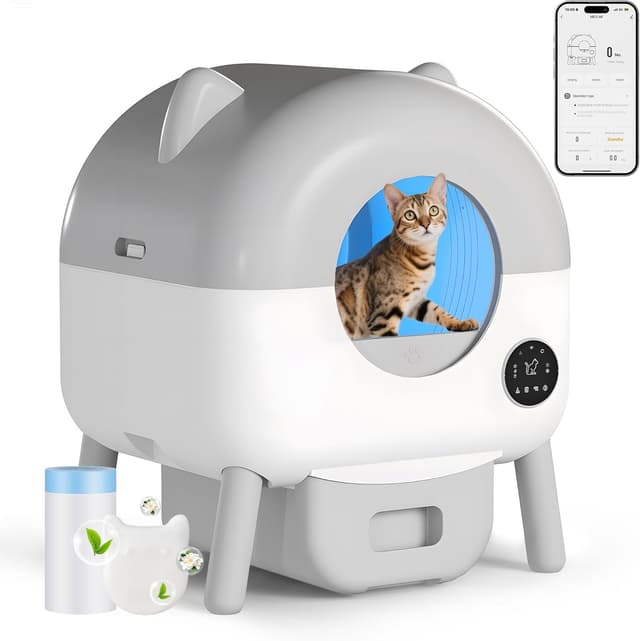 Imagen de TRIUMPHKEY Arenero Gatos Autolimpiable 90 L en OfertitasTOP